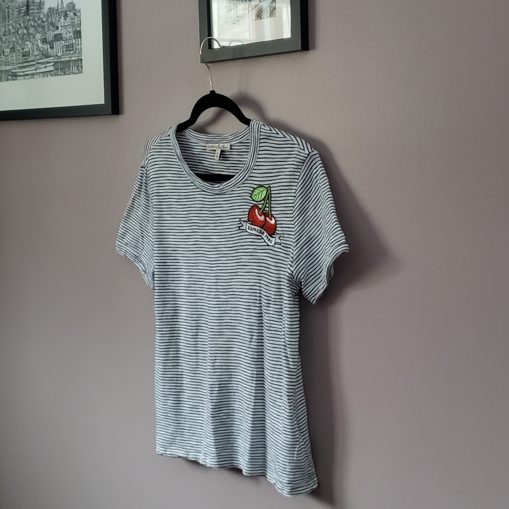 Express Striped Tee w/cherries